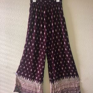 Long flared pants with cute print